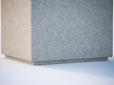 Simply concrete shell basket 3D model