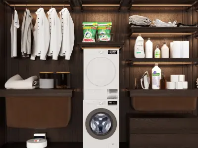 Laundry room design 3D model