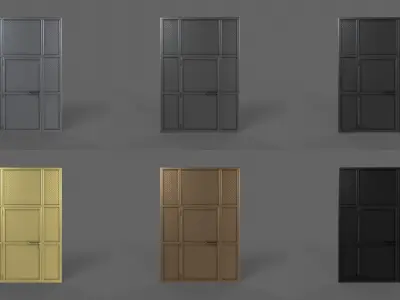 PBR Door Prison Cell 2 Low-poly 3D model