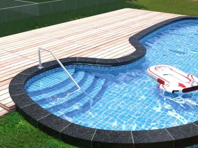 Pool in the garden 3D model