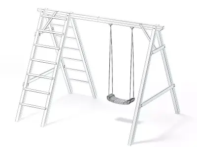 Children Swing with a Ladder 3D Model 3D model