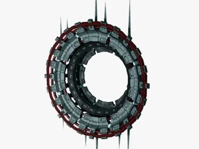 Star gates 3 low poly Low-poly 3D model