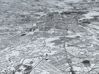 Baltimore Road Network and Streets 3D model