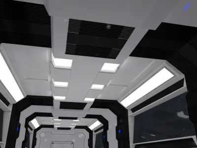 Sci Fi Interior 3D model 73