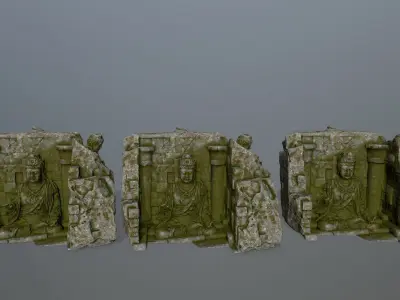 buda temple Low-poly 3D model