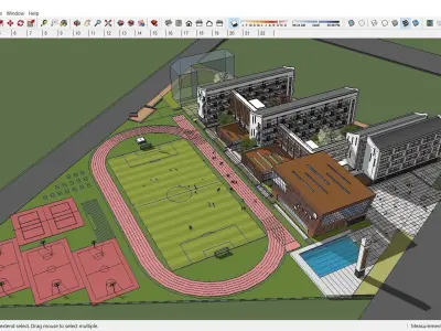 Sketchup School and University K1 3D model