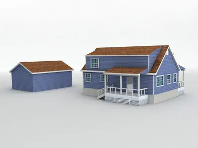 House 10 Low-poly 3D model
