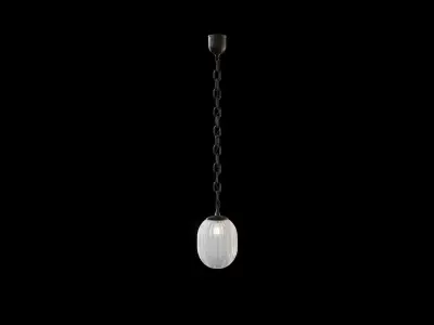 Seed Pendant in Rippled Opaline Glass by RW Guild 3D model