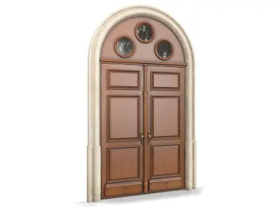 Entrance classic door 56 3D model