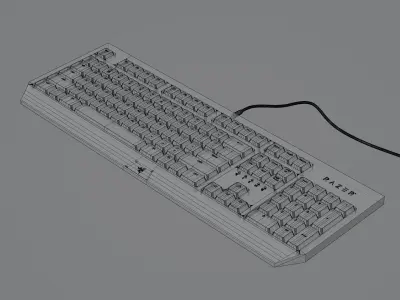 keyboard razer Low-poly 3D model