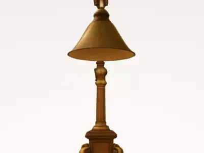 Old Classic Table Lamp Low-poly 3D model