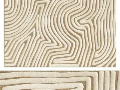 Villa Tani Rug in Beige 3D model