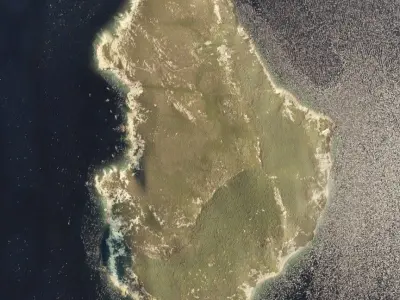 3D model of a Mediterranean island 3D model