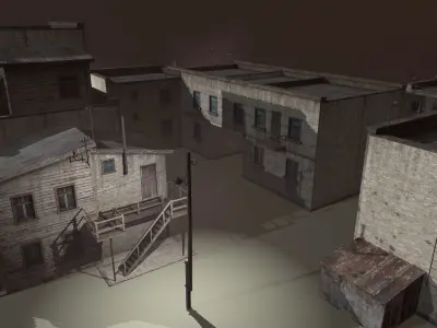 kitbash set Low-poly 3D model