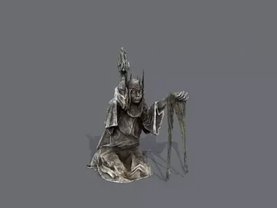Dark Woman Statue Low-poly 3D model