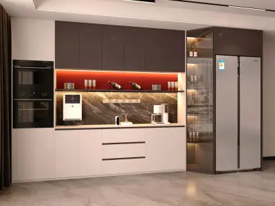 Wine cabinet Rack Cellar 3D model