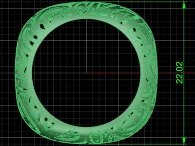 Jewelry ring 311 3D print model