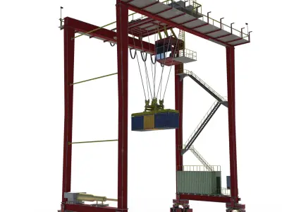 Port Crane 3D model