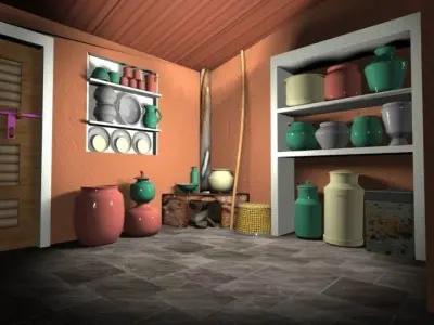 VILLAGE HOUSE Low-poly 3D model shop