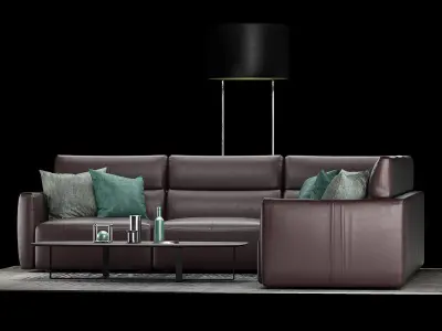 Natuzzi Galaxy sofa corner 3D model