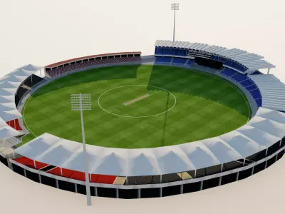 Sharjah Cricket Stadium - UAE 3D model