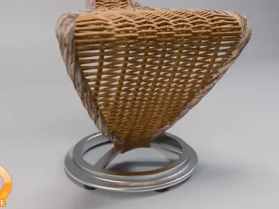 Wicker S Chair Free 3D model