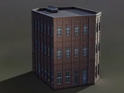 European Building 19 Low-poly 3D model