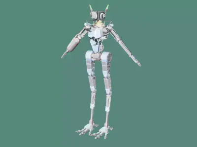 Robot Explore Low-poly 3D model