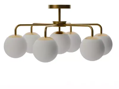 Vega Flush Mount Lamp Low-poly 3D model