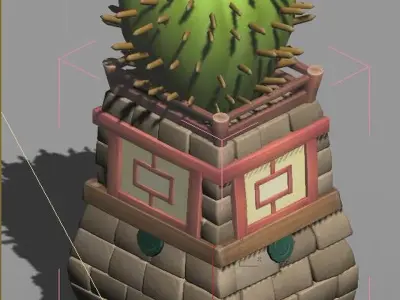 Cartoon World - Gate Light 03 3D model