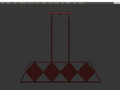 Capella 8 Light Linear Chandelier Low-poly 3D model