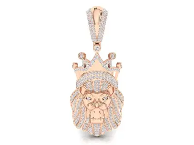 lion Diamond pendant 3D print model