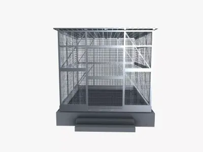 Telecom Control Shelter Low-poly 3D model