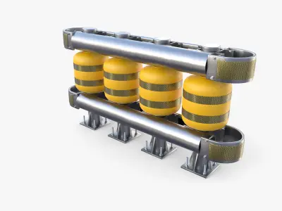 Tileable rolling barrier v2 3D model