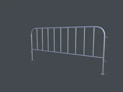 Crowd Control Barrier Low-poly 3D model