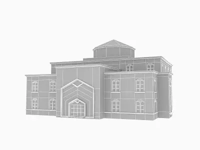 Modern Place Of Worship Low-poly 3D model