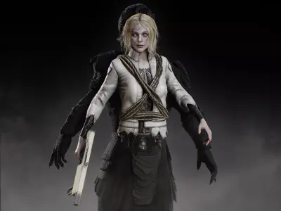 Thia from Predator Badlands Low-poly 3D model