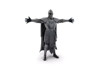 medieval knight dark armor Low-poly 3D model