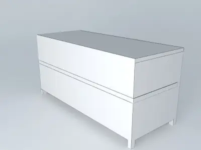 Glass door cabinet Free 3D model