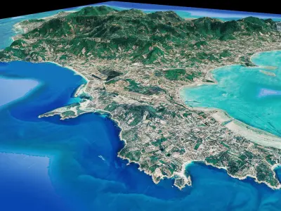 Ko Samui island full 3d model terrain 3D model