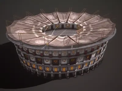 Roman Greek Colosseum Low-poly 3D model