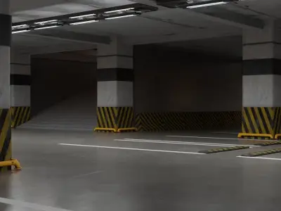 3D PARKING GARAGE MODEL 3D model