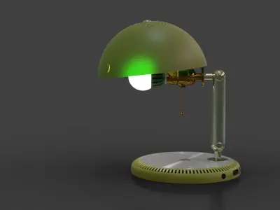 iLamp desk lamp with light bulb in it 3D model