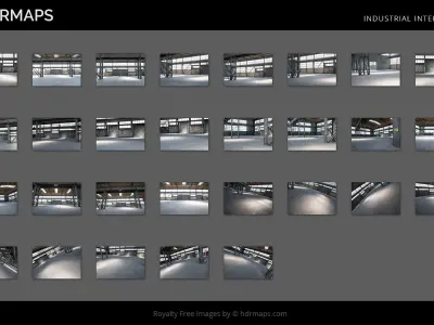 Industrial Interiors  1 - 10 HDRI Maps pack  Texture