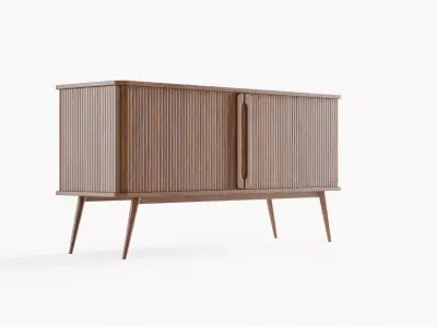 2-door long sideboard cabinet Wapong Series 3D model