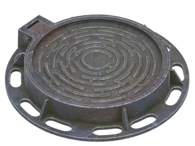 Sewer hatch Low-poly 3D model