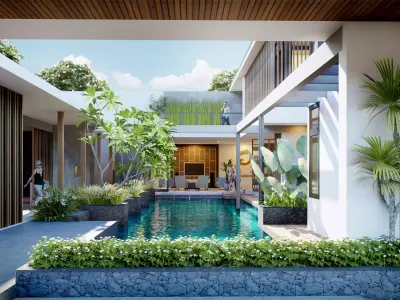 3D SketchUp Modeling and Lumion 10 Scene Tropical House Design 3D model