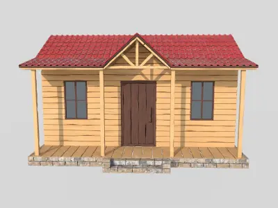wooden house 3D model