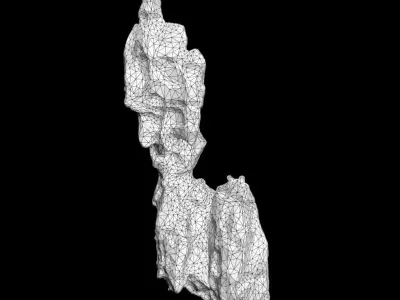 Low poly Casual Eroded Limestone Modular 210722 Low-poly 3D model