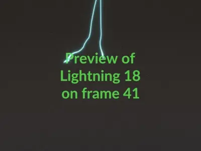 Animated Lightning v18 Low-poly 3D model